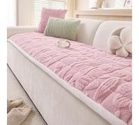 Grande Housse de canapé en Coton, Anti-griffures, résistante à l'usure, sans Poils, antidérapante et protectrice pour Le Cuir véritable (Rose, 55 x 220 cm).