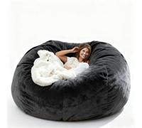 Grande Housse de Chaise de Pouf - Lit De Pouf en Velours Hollandais Moelleux Et Moelleux sans Remplissage, Housse De Canapé Paresseux Surdimensionnée (Gris Roche, 80x55cm)