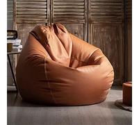 Grande housse de pouf imperméable en similicuir de luxe, sans remplissage, parfaite pour la détente et les loisirs et élégant pouf poire