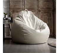 Grande housse de pouf poire en similicuir imperméable pour une utilisation en extérieur, sans remplissage, parfaite pour la détente et le confort