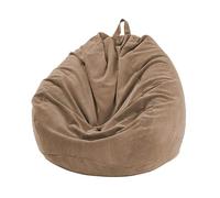 Grande housse de pouf poire en velours côtelé, grand pouf confortable pour tous les âges (sans rembourrage), kaki foncé, 100 cm x 120 cm, parfait pour se détendre et jouer