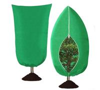 Grande housse de protection contre le gel pour plantes de jardin - Tissu respirant avec fermeture éclair et cordon de serrage pour fleurs, arbres (120 x 180 cm)