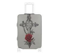 Grande housse de protection élastique anti-poussière pour valise de 45,7 à 81,3 cm, Redemption crossing roses rétro, S 18-20 in