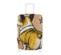 Grande housse de protection élastique lavable pour valises de 45,7 à 81,3 cm, drôle chien cul, S 18-20 in