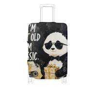Grande housse de protection élastique résistante aux rayures pour valise de 45,7 à 81,3 cm, Lunettes de soleil hippie des années 60 panda doré rétro, XL 29-32 in