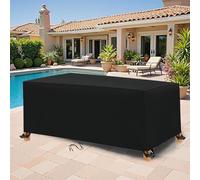 Grande housse de protection imperméable et résistante pour table de jardin - 280 x 120 x 75 cm - Coupe-vent, anti-poussière et résistante aux UV - Pour une utilisation tout au long de l'année