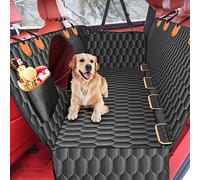 Grande housse de siège de voiture pour chien - 100 % étanche - 600D - Anti-rayures - Antidérapante - Avec fenêtre en maille et poche de rangement pour voitures, camions et SUV