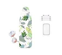 Grande - Housse Planche à Repasser En Coton, Imprimé Feuille de Bananier, Extra-éPais - Conception à 2 Couches, Superbe PéNéTration de La Vapeur - Couverture de Planche à Repasser, avec Filet Isolant