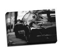 Grande impression sur toile encadrée Porsche 911 Turbo Noir/blanc 50,8 x 76,2 cm A1