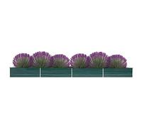 Grande jardinière en acier galvanisé 600 x 80 x 45 cm Vert Idéal pour les terrasses, balcons et jardins Pot de fleurs en plastique durable Terracotta