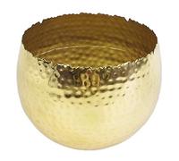 Grande Jardinière en Métal Martelé 22 x 17 cm Bord Courbé 22 x 17 cm