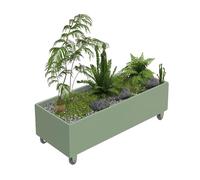 Grande Jardinière Rectangulaire En Métal,jardinière Surélevée Pour Extérieur Toutes Saisons, Jardinières Modernes Vérandas Terrasses,jardinière Hors Sol Avec Trous de Drainage,pour Herbes Aromatiques