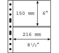 Grande Kunststoffhüllen mit 2 waagerechten Streifen, schwarz, 5er Pack