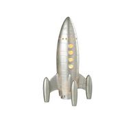 Grande Lampe à poser Fusée argentée 43 cm