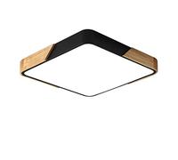Grande lampe de chambre d'enfant à intensité variable avec télécommande Plafonnier nordique en bois massif Minimaliste Moderne LED Panneau de plafond semi-encastré Downlight Décor Salon Villa
