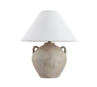Grande lampe de table HOME DELUXE RITA - Effet pierre - Couleur: Blanc