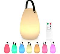 Grande lampe d'extérieur à batterie rechargeable avec télécommande - de table étanche sans fil intensité variable