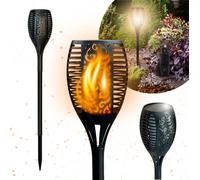 Grande lampe solaire pour le jardin LED 96, torche Torches de jardin avec effet de flamme réaliste IP65 BLIXTAR