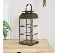 Grande Lanterne d'Intérieur en Laiton Doré