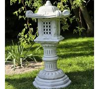 Grande Lanterne Japonaise en Pierre Lampe Japonaise Feng Shui 97 cm / 75 kg - Montage en 4 parties - Passe-câble de 20 mm - Résistant aux intempéries et au gel jusqu'à -30°C