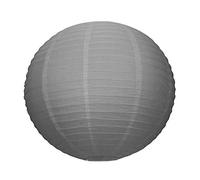 Grande Lanterne Japonaise Grise, diam. 50 cm, Lampion Boule Papier Gris, à Suspendre