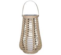 Grande lanterne solaire d'extérieur en rotin | Lampes solaires naturelles | Lanterne solaire portable en rotin écologique résistante intempéries