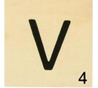 Grande lettre en bois façon scrabble 10 cm Lettre