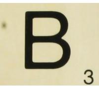 Grande lettre en bois façon scrabble 10 cm Lettre