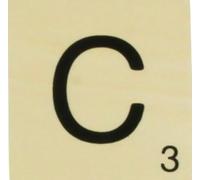 Grande lettre en bois façon scrabble 10 cm Lettre