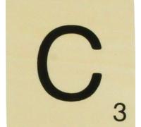 Grande Lettre En Bois Façon Scrabble 10 Cm Lettre C
