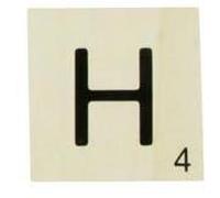 Grande Lettre En Bois Façon Scrabble 10 Cm Lettre H