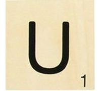 Grande Lettre En Bois Façon Scrabble 10 Cm Lettre U