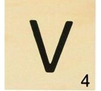 Grande Lettre En Bois Façon Scrabble 10 Cm Lettre V
