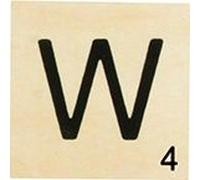 Grande Lettre En Bois Façon Scrabble 10 Cm Lettre W