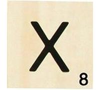 Grande Lettre En Bois Façon Scrabble 10 Cm Lettre X