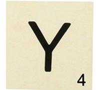 Grande Lettre En Bois Façon Scrabble 10 Cm Lettre Y
