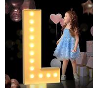 Grande Lettre Lumineuse De Chapiteau, Lettres Lumineuses De Chapiteau, Lettres De Chapiteau Géantes en Mosaïque pour Les Anniversaires, Les Mariages, Les Anniversaires De Bébé, L, 100cm