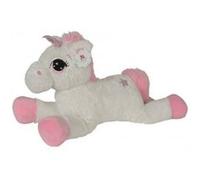 Grande licorne couchee blanche 80cm - peluche nicotoy enfant G