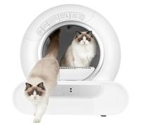 Grande litière automatique intelligente pour chat, autonettoyante avec contrôle par application, entrée faible, contrôle des odeurs, zéro risque de pincement