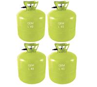 Grande Lot de 4 Bouteilles hélium L40 pour gonfler ballon de baudruche