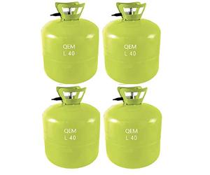 Grande Lot de 4 Bouteilles hélium L40 pour gonfler ballon de baudruche