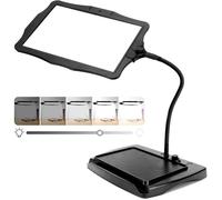Grande loupe 10x avec lumière et Support, 50 Perles LED, luminosité réglable,Lampe de Bureau,Les travaux