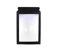 Grande Loupe A4, A4 pleine page grossissante 3X grande loupe avec cadre en vinyle noir, support de lecture flexible en plastique