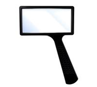 Grande loupe de poche, loupe à main avec grossissement 10X, loupe en verre véritable rectangulaire, antidérapante, pour la lecture de livres, journaux, cartes, observation d'insectes, loisirs, bijoux