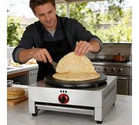 Grande machine à crêpes, 40,6 cm, anti-adhésive, plaque électrique de bureau pour la maison et le restaurant