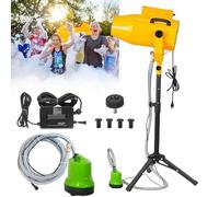 Grande Machine À Mousse Pour Scène 1000W, Angle Réglable, Bubble Machine, Jet Effet 6-8m, Surface 80m², Portable Avec Trépied, Pour Fête Enfants, Piscine, Événements Plein Air(Yellow)