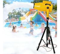 Grande machine à mousse pour scène, machine à mousse à jet de 1000 W pour une distance de 6 à 10 m/une superficie de 80 m², pour grands événements, fêtes d'enfants parcs aquatiques plein air yellow