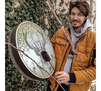 Grande Main de Musique Chamanique avec Tambours Shaman Home Decor Play Est un Instrument de Percussion que Tout le Monde Peut Rythmer Enh Grand Tambour Chamanique Musique Tambour