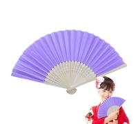 Grande main pliante en soie - Éventail en soie de bambou vintage, Pure Pai Fan Blank | Éventails chinois et japonais en bois vintage pour un rangement facile et peuvent être transportés sans tracas.