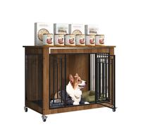 Grande Maison Canine - Décoration intérieure - Table d'appoint pour Cage Canine Lourde - Table d'appoint - Grande Maison Canine - Cage Canine (Couleur Noyer) (Couleur Noyer)